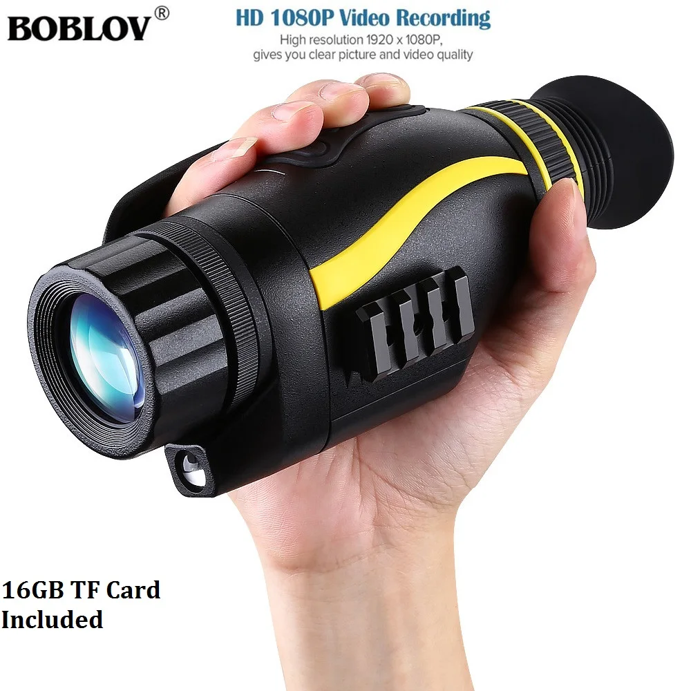BOBLOV 4X35 Infrared Digital Night Vision Monocular 1080P 2MP Camera 16GB Video Recorder Infrared Night Vision Monocular Hunting
BOBLOV 4X35 Infrared Digital Night Vision Monocular 1080P 2MP Camera 16GB Video Recorder Infrared Night Vision Monocular Hunting