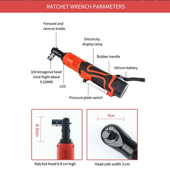 1 Set Practical Good Quality 12V 3/8'' 40Nm Electric Cordless Ratchet Wrench 90° Right Angle + 2 Battery Set
1 Set Practical Good Quality 12V 3/8'' 40Nm Electric Cordless Ratchet Wrench 90° Right Angle + 2 Battery Set