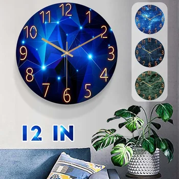 Glass Living Room Wall Clock Quartz Clock Pocket Watch Modern Minimalist Mute Clock 12 inch Home Living room starry sky Marble
Glass Living Room Wall Clock Quartz Clock Pocket Watch Modern Minimalist Mute Clock 12 inch Home Living room starry sky Marble