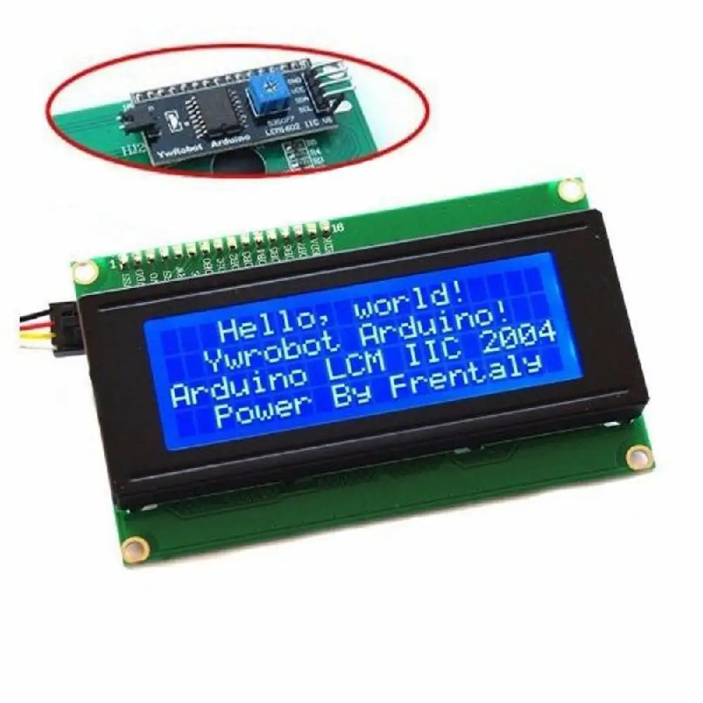 Синий Серийный ЖК модуль IIC/I2C/TWI 2004 204 20X4 символ для Arduino|Детали и аксессуары