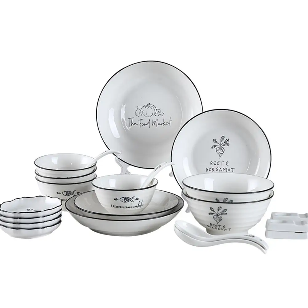 LanLan Simple Pattern Stackable Ceramic Tableware Set Western-style Dinner Dishes and Plates Sets
LanLan Simple Pattern Stackable Ceramic Tableware Set Western-style Dinner Dishes and Plates Sets