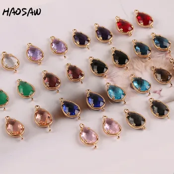 HAOSAW 10*19MM 6Pcs/Lot Waterdrop Design/Cutted Crystal Connect/Colorful Jewelry Accessory/Earring Findings/DIY Jewelry Making
HAOSAW 10*19MM 6Pcs/Lot Waterdrop Design/Cutted Crystal Connect/Colorful Jewelry Accessory/Earring Findings/DIY Jewelry Making