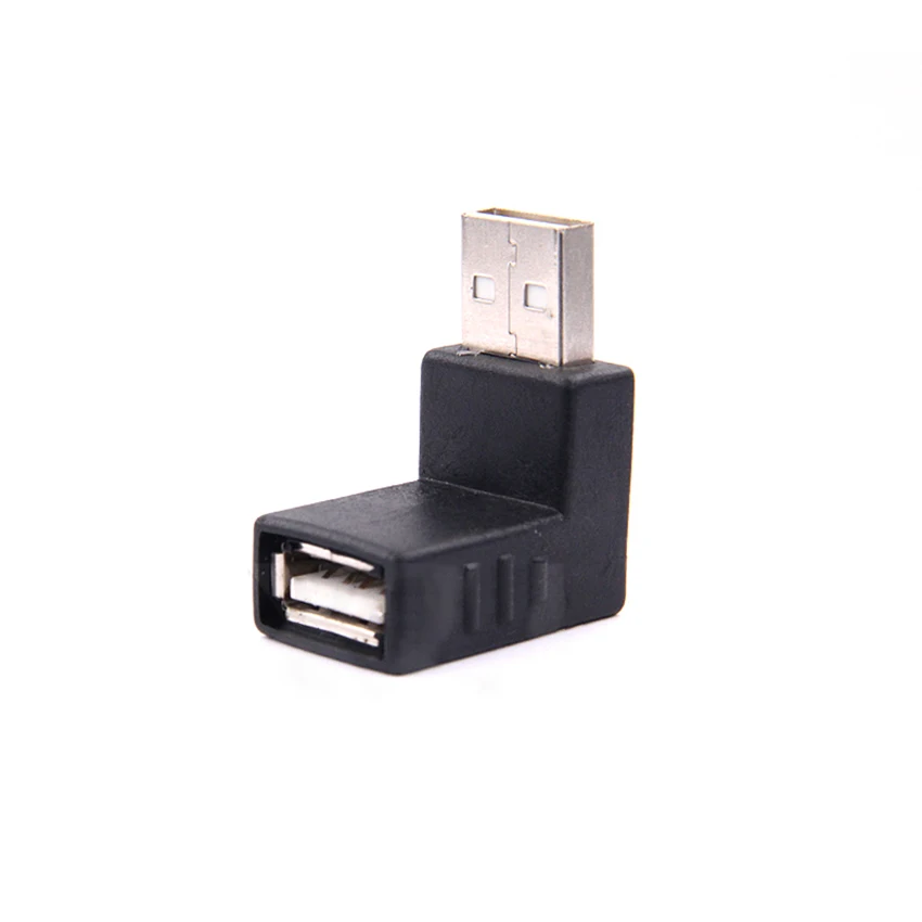 90 degree interface USB2.0 male to female connector elbow downwards right angled black adapter for laptop PC Computer | Компьютеры и