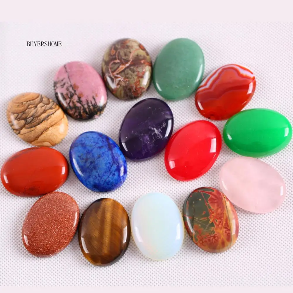 51 Colors Natural Stones 30x40MM No Drilled Hole Oval Cabochon CAB Bead for Men DIY Jewelry Making Necklace Ring Earrings
51 Colors Natural Stones 30x40MM No Drilled Hole Oval Cabochon CAB Bead for Men DIY Jewelry Making Necklace Ring Earrings
