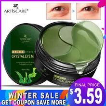 ARTISCARE wodorosty kryształowe oko maska nawilżający Remover ciemne koła płatki pod oczy usuń zmarszczki nawilżający ujędrniający skórę pod oczami pielęgnacja skóry(China)