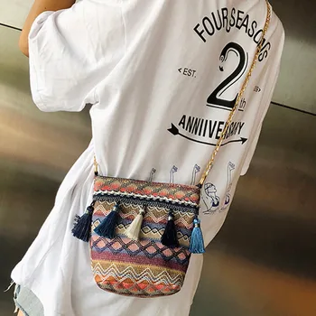 Vintage Women Messenger Bag Female National Weaving Tassel Shoulder Handbags Ladies Fashion Retro Beach Chain Crossbody Bag
Vintage Women Messenger Bag Female National Weaving Tassel Shoulder Handbags Ladies Fashion Retro Beach Chain Crossbody Bag