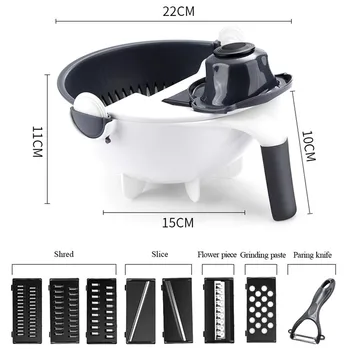 Multifunctional Vegetable Slicer Safety Protect Hands Household Potato Chip Washing Drain Radish Grater Kitchen Cutter Tools
Multifunctional Vegetable Slicer Safety Protect Hands Household Potato Chip Washing Drain Radish Grater Kitchen Cutter Tools