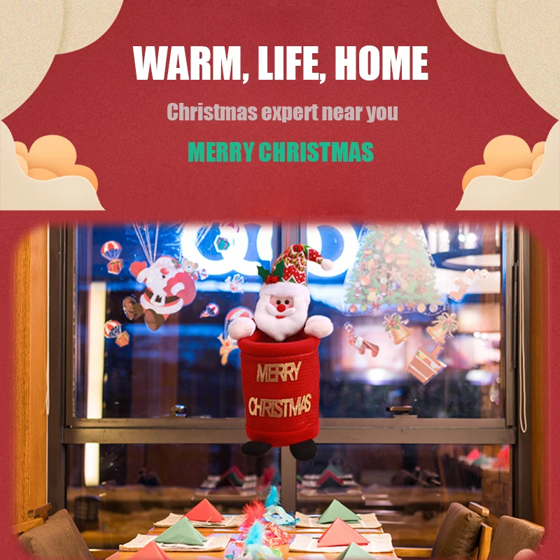 christmas santa claus snowman storage bag cartoon