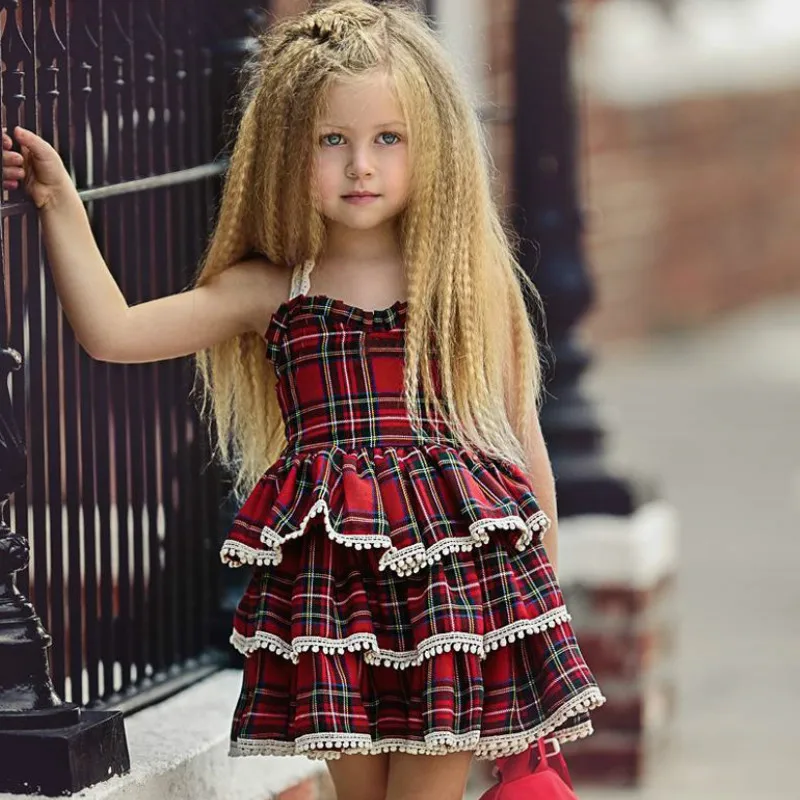 Girls Clothing Dress Children's Dress Girls Lace Strap Dress Baby Girls Plaid Fluffy Cake Dress Toddler Christmas Dress
Girls Clothing Dress Children's Dress Girls Lace Strap Dress Baby Girls Plaid Fluffy Cake Dress Toddler Christmas Dress