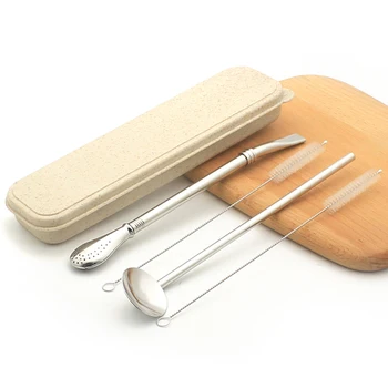 Drinking Straw Set Filter/Straight/Bend Straw Spoon Brush 304 Stainless Steel Straw Pearl Milk Tea Straw Kit Portable Wheat Case
Drinking Straw Set Filter/Straight/Bend Straw Spoon Brush 304 Stainless Steel Straw Pearl Milk Tea Straw Kit Portable Wheat Case