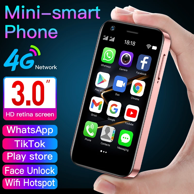 Soyes XS12 супер мини 4G Смартфон Две Sim-карты ультратонкий мобильный WIFI Bluetooth FM точка