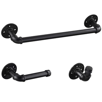 Industrial Pipe Bathroom Hardware Fixture Set Heavy Duty DIY Wall Mount Accessories Kit Includes Robe Hook, 19 Inch Towel Bar an
Industrial Pipe Bathroom Hardware Fixture Set Heavy Duty DIY Wall Mount Accessories Kit Includes Robe Hook, 19 Inch Towel Bar an
