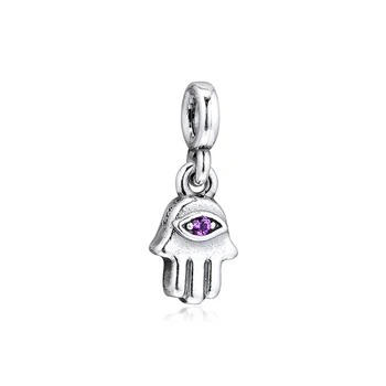 

Fits Pandora Me Link Bracelet Genuine 925 Sterling Silver Mini Hamsa Hand Charms Beads for Women DIY Jewelry Making berloques