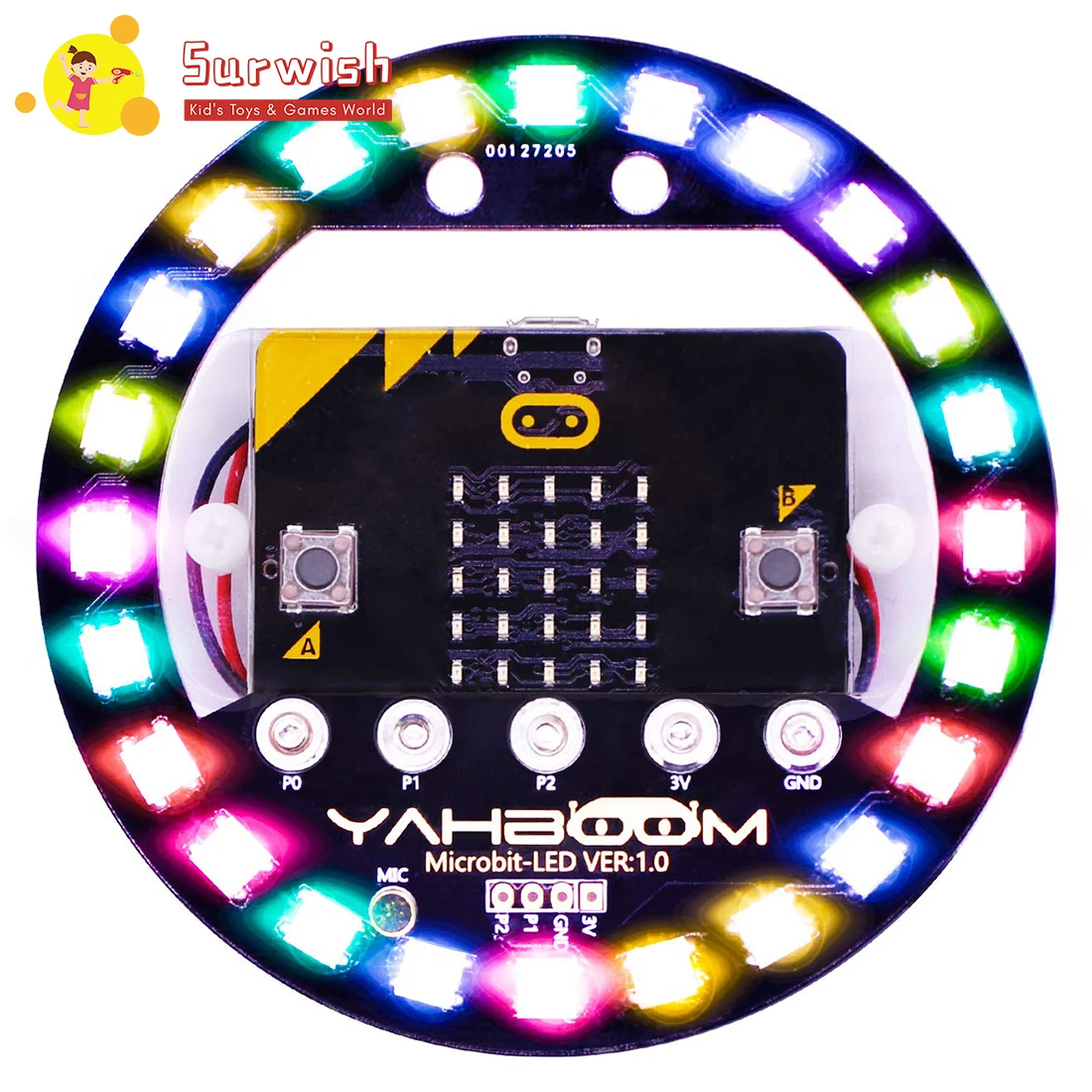 2 Type Micro:Bit Halo Programmable Expansion Board Compatible With Arduino Voice Control Colorful LED RGB Lights
2 Type Micro:Bit Halo Programmable Expansion Board Compatible With Arduino Voice Control Colorful LED RGB Lights