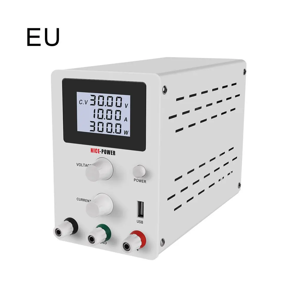 USB DC Laboratory 30V10A Regulated Lab Power Supply Adjustable Voltage Regulator Stabilizer Switching Bench Source
USB DC Laboratory 30V10A Regulated Lab Power Supply Adjustable Voltage Regulator Stabilizer Switching Bench Source
