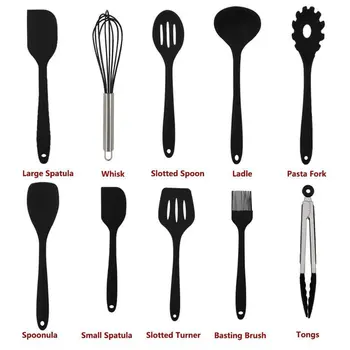 Non-stick Cookware Set heat-resistant silicone head Non-corrosive non-sticky non-toxic Ergonomic handle 10 pcs 
Non-stick Cookware Set heat-resistant silicone head Non-corrosive non-sticky non-toxic Ergonomic handle 10 pcs