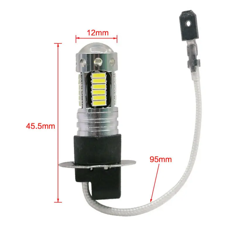 2Pcs H3 LED Fog Light Bulbs Replacement Kit Super Bright Canbus 6000K 100W White Daytime Running Lights 12V-24V 2Pcs H3 LED Fog Light Bulbs Replacement Kit Super Bright Canbus 6000K 100W White Daytime Running Lights 12V-24V