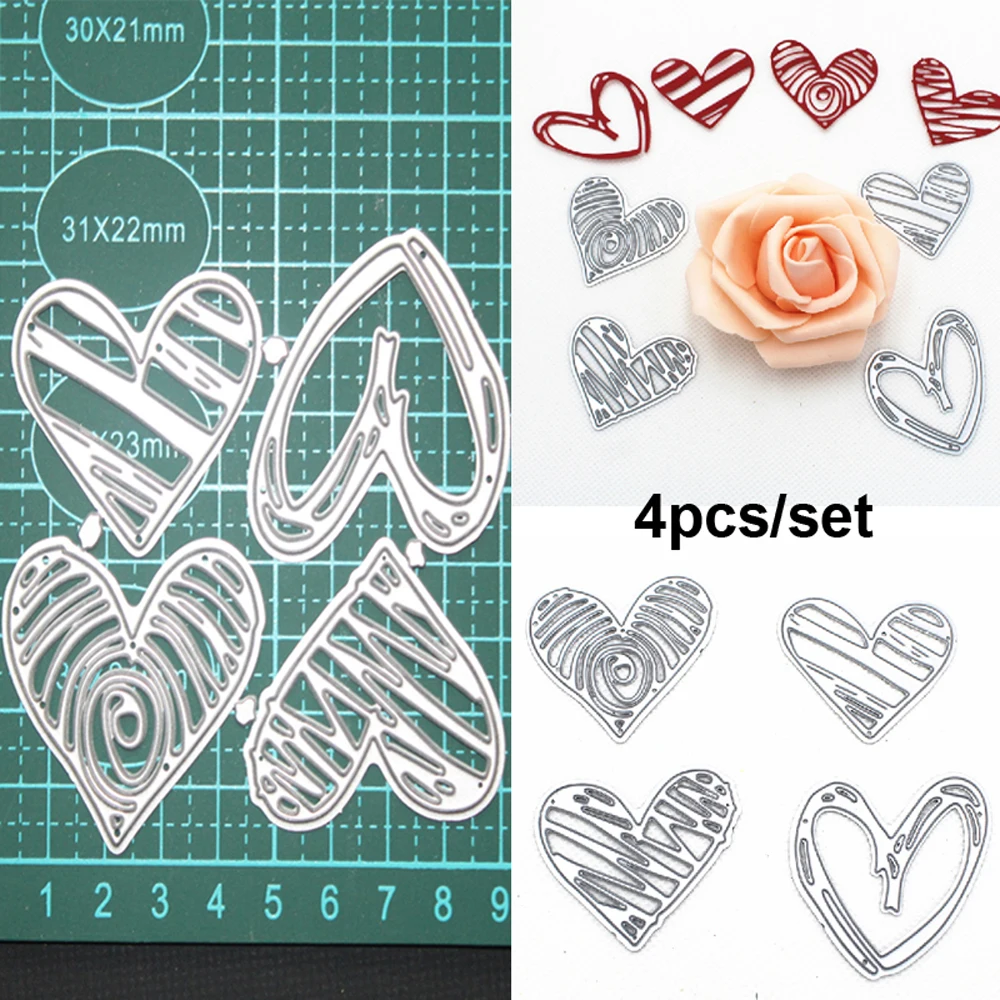 4pcs/set Metal Cutting Dies Love Heart Design Craft Bow Tie Scrapbooking Album DIY Paper Card Craft Embossing Die Cuts
4pcs/set Metal Cutting Dies Love Heart Design Craft Bow Tie Scrapbooking Album DIY Paper Card Craft Embossing Die Cuts