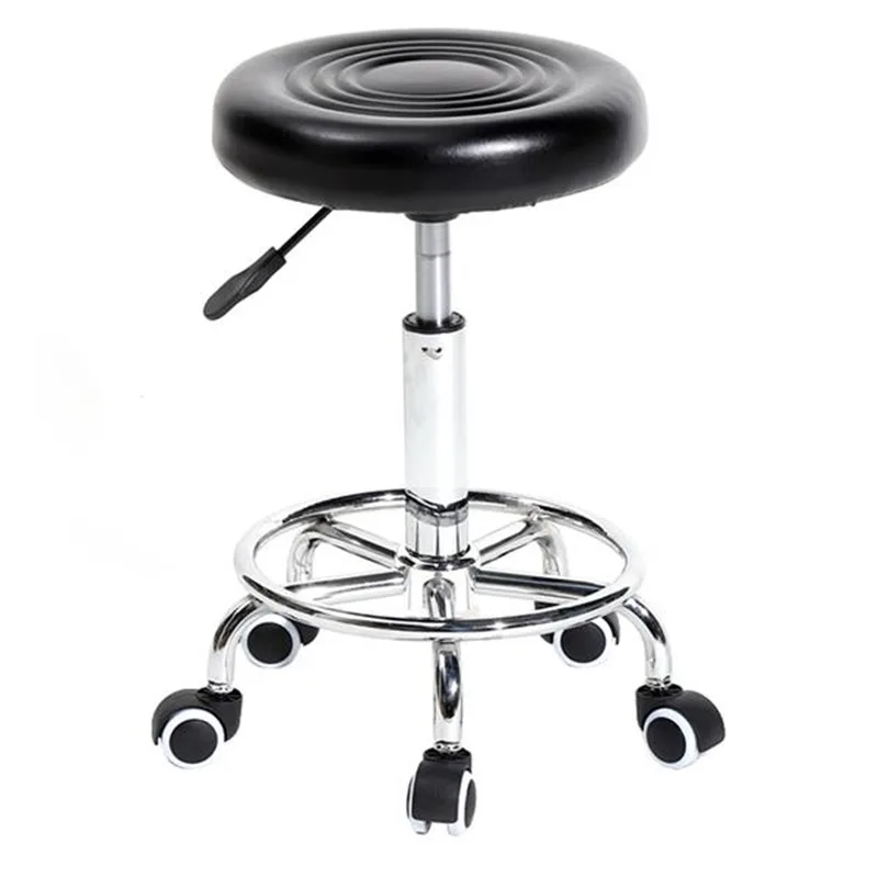 Round barber stool office stool, using high-quality PU leather sponge and chrome, with line swivel bar stool black
Round barber stool office stool, using high-quality PU leather sponge and chrome, with line swivel bar stool black