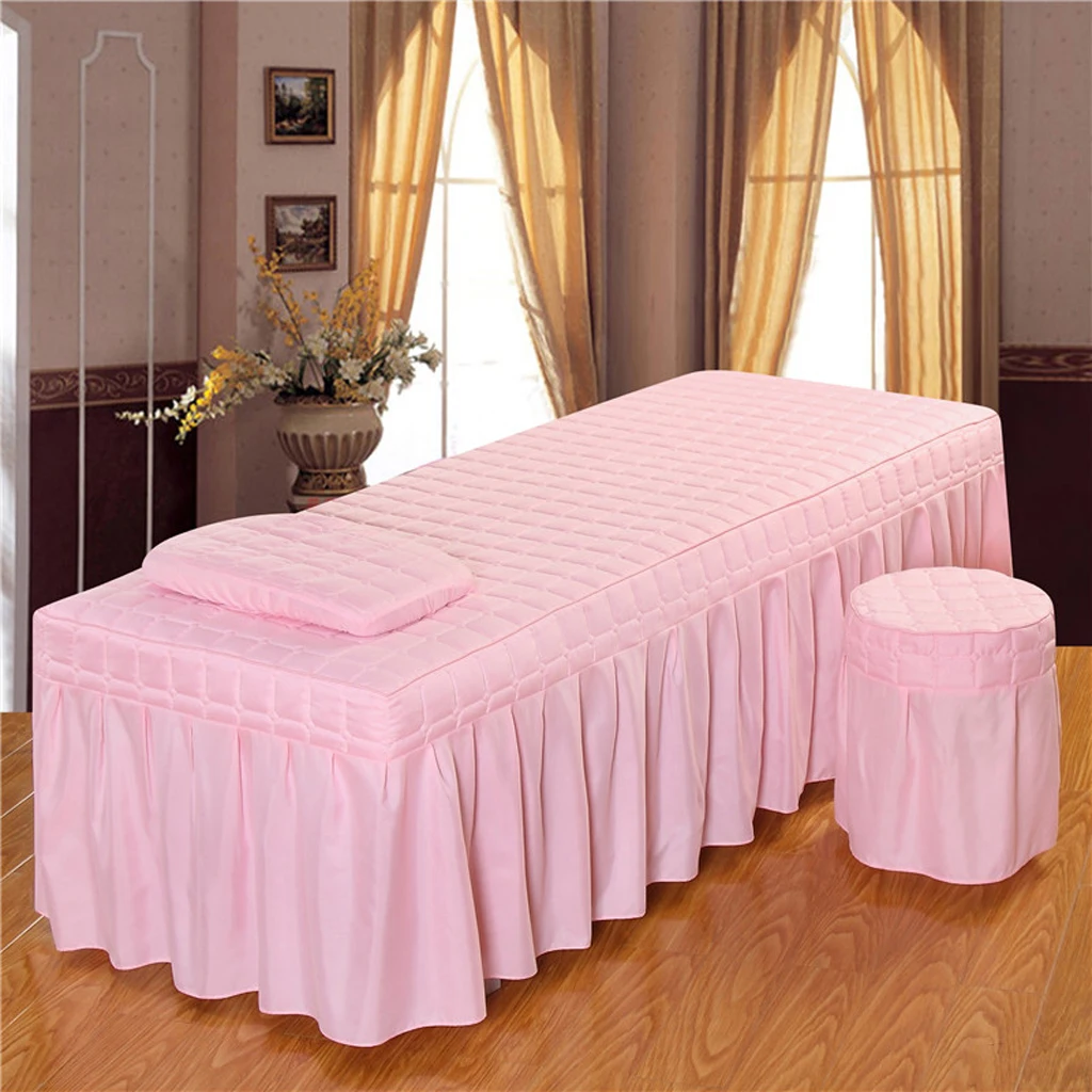Cosmetic Linen Massage Table Skirt Beauty Bed Sheet Cover With Bedskirt Cosmetic Linen Massage Table Skirt Beauty Bed Sheet Cover With Bedskirt