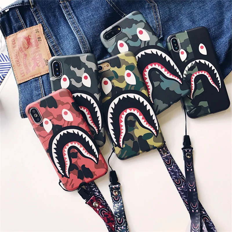 Fashion Phone Case for iPhone X Max XR Cute Soft TPU Back Cover Camouflage Pattern Phone Cover with Strap for iPhone 6 7 8 Plus
Fashion Phone Case for iPhone X Max XR Cute Soft TPU Back Cover Camouflage Pattern Phone Cover with Strap for iPhone 6 7 8 Plus