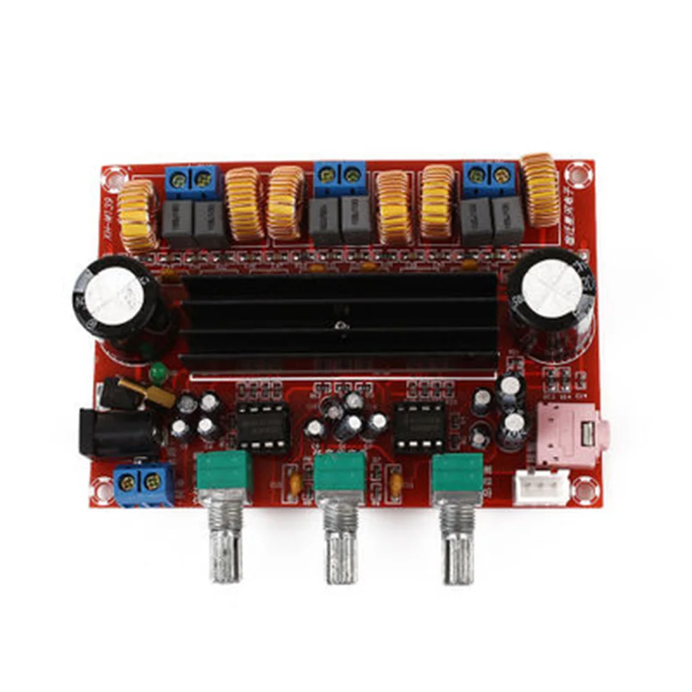 TPA3116D2 2x 50W +100W 2.1 Channel Digital Subwoofer Power Amplifier Board Powered by DC 12-24V, wide input voltage
TPA3116D2 2x 50W +100W 2.1 Channel Digital Subwoofer Power Amplifier Board Powered by DC 12-24V, wide input voltage