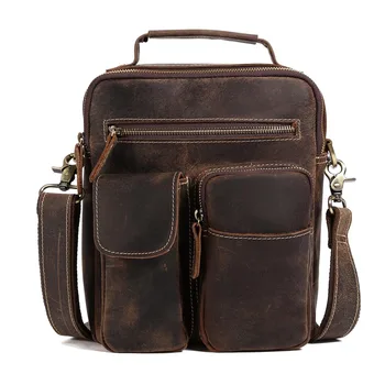 Luxury Cow Leather IPAD Bag Mens Cool Vintage Style Vertical Messenger Shoulder Bags Crazy Horse Leather Men's Bag Brown 1171
Luxury Cow Leather IPAD Bag Mens Cool Vintage Style Vertical Messenger Shoulder Bags Crazy Horse Leather Men's Bag Brown 1171