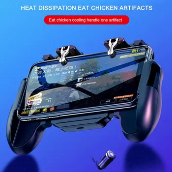 

Bevigac H5 Mobile Gamepad Joystick Game-Shooter Trigger Controller Cooling Fan for PUBG Eat Chicken Game for Android iOS Phone