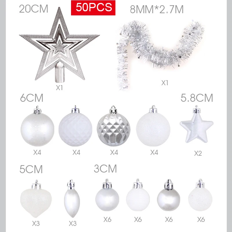 50PCS Merry Christmas Balls Set 2019 Small Xmas Balls Christmas Tree Ornament Hanging Baubles Red Gold Silver Tree Decoration
50PCS Merry Christmas Balls Set 2019 Small Xmas Balls Christmas Tree Ornament Hanging Baubles Red Gold Silver Tree Decoration