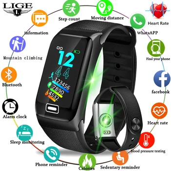 LIGE 2020 New Smart Bracelet Smart Watch Men Heart Rate Blood Pressure Monitor Fitness Tracker Sports Pedometer Smart Band+Box
LIGE 2020 New Smart Bracelet Smart Watch Men Heart Rate Blood Pressure Monitor Fitness Tracker Sports Pedometer Smart Band+Box
