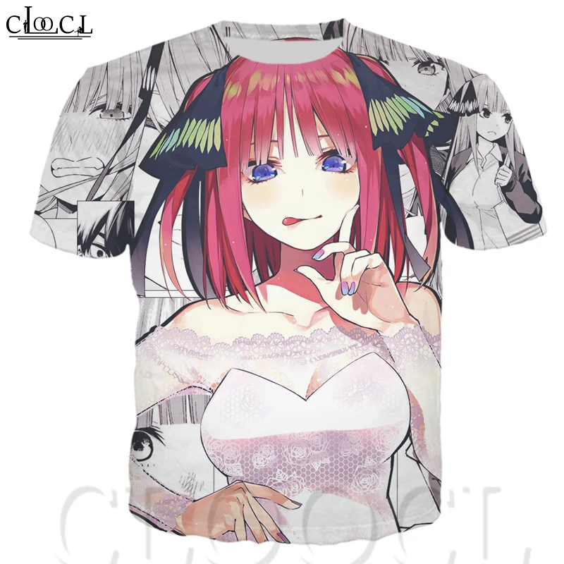 CLOOCL для мужчин Повседневная футболка Toubun No Hanayome футболки Crewneck Quintessential Quintuplets
