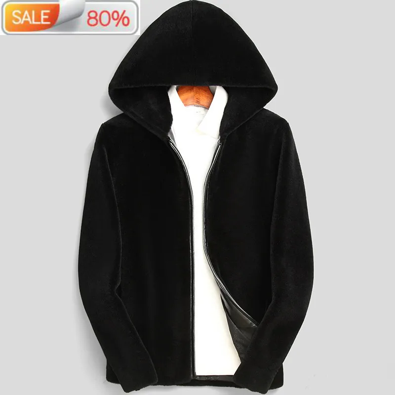 Men Real Winter Sheep Shearing Wool Coat Fur Hooded Plus Size Short Coats and Jackets Man LSY070110 B2A07
Men Real Winter Sheep Shearing Wool Coat Fur Hooded Plus Size Short Coats and Jackets Man LSY070110 B2A07