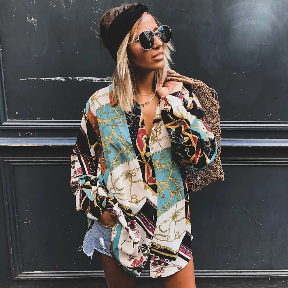 2019 New Office Shirt Ladies Loose Boho Tops Women Autumn Vintage Geometric Pattern Blouses Long Sleeve Print Blouses Blusa D35
2019 New Office Shirt Ladies Loose Boho Tops Women Autumn Vintage Geometric Pattern Blouses Long Sleeve Print Blouses Blusa D35