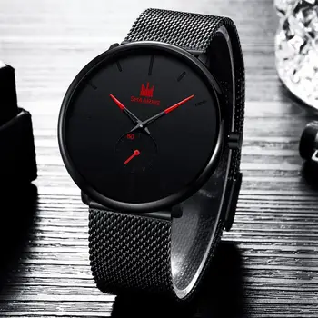 SHAARMS Mesh Strap Men Black Watch Minimalism Analog Quartz Watches Luxury Stainless Steel Business Wristwatch Relogio Masculino
SHAARMS Mesh Strap Men Black Watch Minimalism Analog Quartz Watches Luxury Stainless Steel Business Wristwatch Relogio Masculino