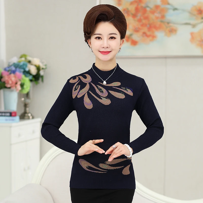 2020 Spring Autumn Sweater Middle Aged Women Knitted Pullover Female Jumper Tricot Pullover Tops Pull Femme Plus Size 3XL
2020 Spring Autumn Sweater Middle Aged Women Knitted Pullover Female Jumper Tricot Pullover Tops Pull Femme Plus Size 3XL