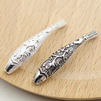 Ice River Real 925 Sterling Silver Charms Bead Long Fish Design for Bracelets & Necklaces Connector DIY Jewelry Making 
Ice River Real 925 Sterling Silver Charms Bead Long Fish Design for Bracelets & Necklaces Connector DIY Jewelry Making