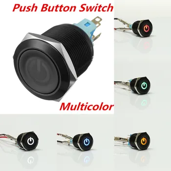 12V 22mm Car LED Push Button Switch DPST Self-locking Type Power Symbol Flat Head
12V 22mm Car LED Push Button Switch DPST Self-locking Type Power Symbol Flat Head