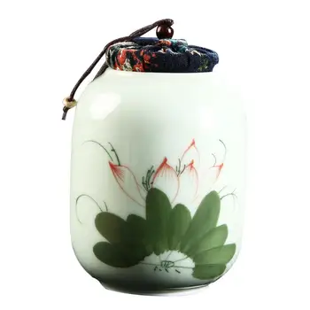 Chinese Style Large Capacity Storage Jar Ceramic Dampproof Tea Caddies Handicraft Celadon Tea Jar Creative Dried Fruit Candy Jar
Chinese Style Large Capacity Storage Jar Ceramic Dampproof Tea Caddies Handicraft Celadon Tea Jar Creative Dried Fruit Candy Jar
