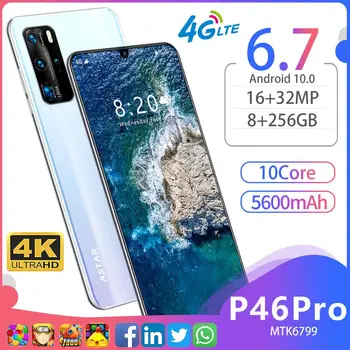 Global Version Phone P46PRO 6.7 Inch Water Drops Screen 32 MP Smartphone 4800mAh Snapdragon 855 8 Core Android Mobile Phones
Global Version Phone P46PRO 6.7 Inch Water Drops Screen 32 MP Smartphone 4800mAh Snapdragon 855 8 Core Android Mobile Phones