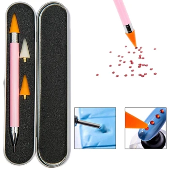 Dual-Ended Nail Art Wax Studs Beads Rhinestone Gems Crystal Jewel Diamond Stones Picker Dotting Pen Applicator Tool+2 Extra Wax
Dual-Ended Nail Art Wax Studs Beads Rhinestone Gems Crystal Jewel Diamond Stones Picker Dotting Pen Applicator Tool+2 Extra Wax