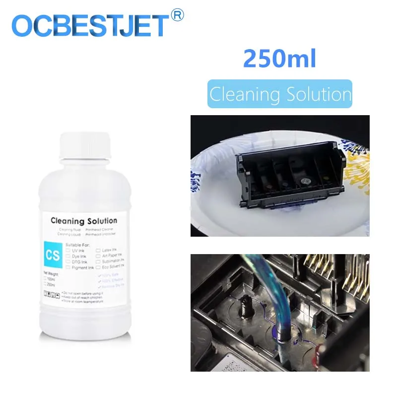 250ML/Bottle Cleaner Cleaning Solution Liquid For Epson HP Canon Brother Inkjet Printer for Dye Ink Pigment Ink Sublimation Ink
250ML/Bottle Cleaner Cleaning Solution Liquid For Epson HP Canon Brother Inkjet Printer for Dye Ink Pigment Ink Sublimation Ink