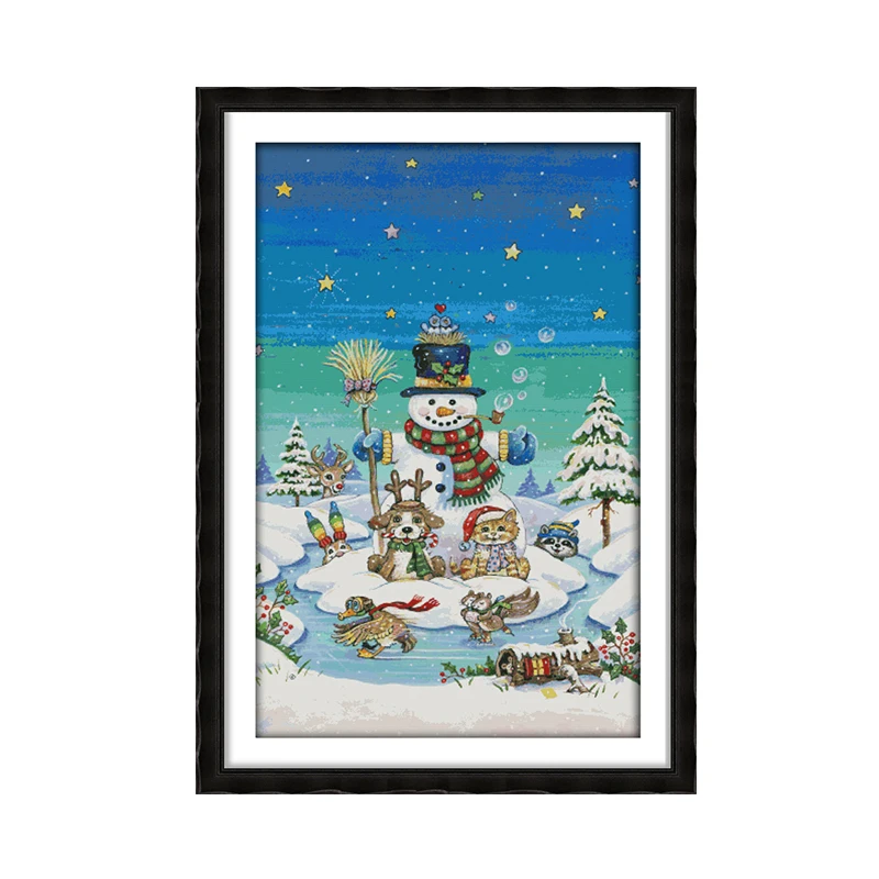 Christmas snowman counted 11CT 14CT Cross Stitch Set DIY DMC Winter scenery Cross-stitch gift Embroidery Needlework Home Decor
Christmas snowman counted 11CT 14CT Cross Stitch Set DIY DMC Winter scenery Cross-stitch gift Embroidery Needlework Home Decor