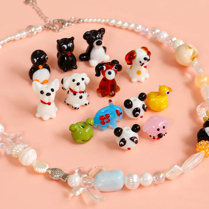 Handmade Glass Duck Dog Penguin Cat Bead Glass Animal Loose Beads DIY Beaded Material Jewelry Accessories
Handmade Glass Duck Dog Penguin Cat Bead Glass Animal Loose Beads DIY Beaded Material Jewelry Accessories
