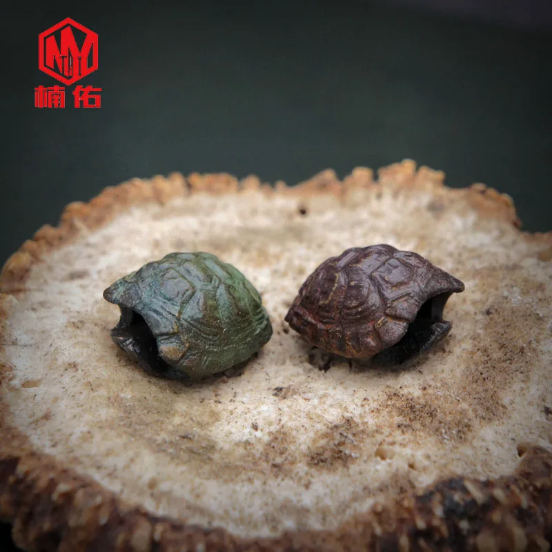 Фото 1 шт. черепаха ракушка бронза Ретро Медные EDC бусы на веревочке Зонт веревочный