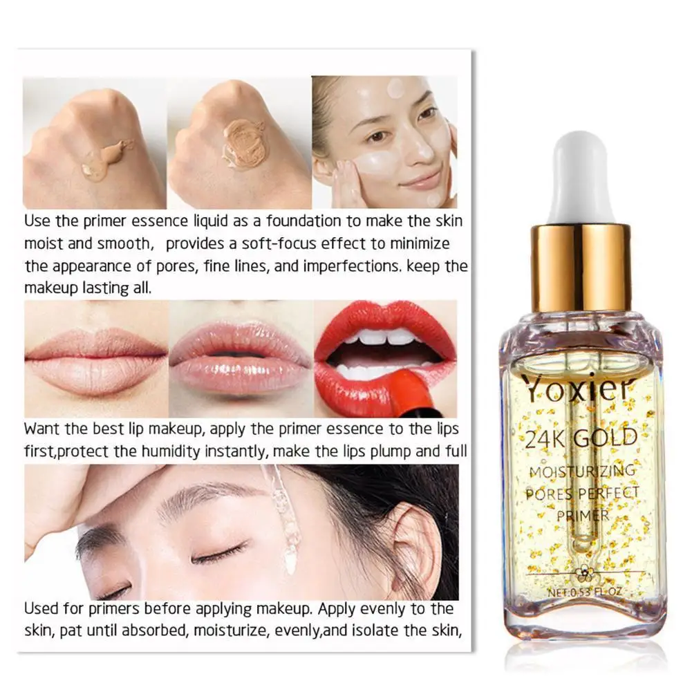 24k Gold Elixir Oil Control Moisturizing Shrink Pore Base Serum Primer Makeup Series Foundation Primer Cosmetic Matte W6H0
24k Gold Elixir Oil Control Moisturizing Shrink Pore Base Serum Primer Makeup Series Foundation Primer Cosmetic Matte W6H0