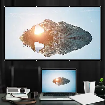 16:9 Thicken Portable Non-Crease Soft White Polyester Projector Curtain Projection Screen New
16:9 Thicken Portable Non-Crease Soft White Polyester Projector Curtain Projection Screen New