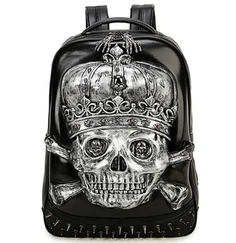 3D skull man waterproof portable new outdoor Student Backpack Pu backpack computer bag 
3D skull man waterproof portable new outdoor Student Backpack Pu backpack computer bag