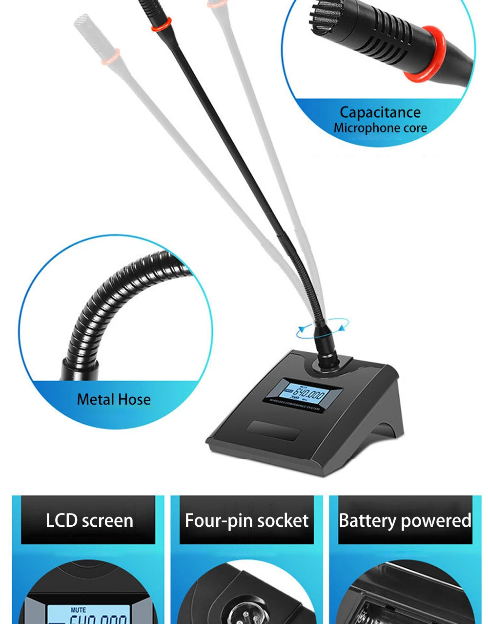 Generic Professional UHF Wireless Microphone System Handheld Microphone