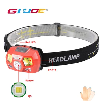 GIJOE Q5 led induction headlamp cob headlight usb rechargeable built-in battery waterproof strobe light mini portable lamp
GIJOE Q5 led induction headlamp cob headlight usb rechargeable built-in battery waterproof strobe light mini portable lamp