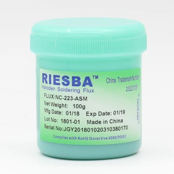 RIESBA 100g NC-223-ASM BGA PCB Flux Paste No-Clean Solder / SMD Soldering Paste Flux Grease flux rma 223
RIESBA 100g NC-223-ASM BGA PCB Flux Paste No-Clean Solder / SMD Soldering Paste Flux Grease flux rma 223